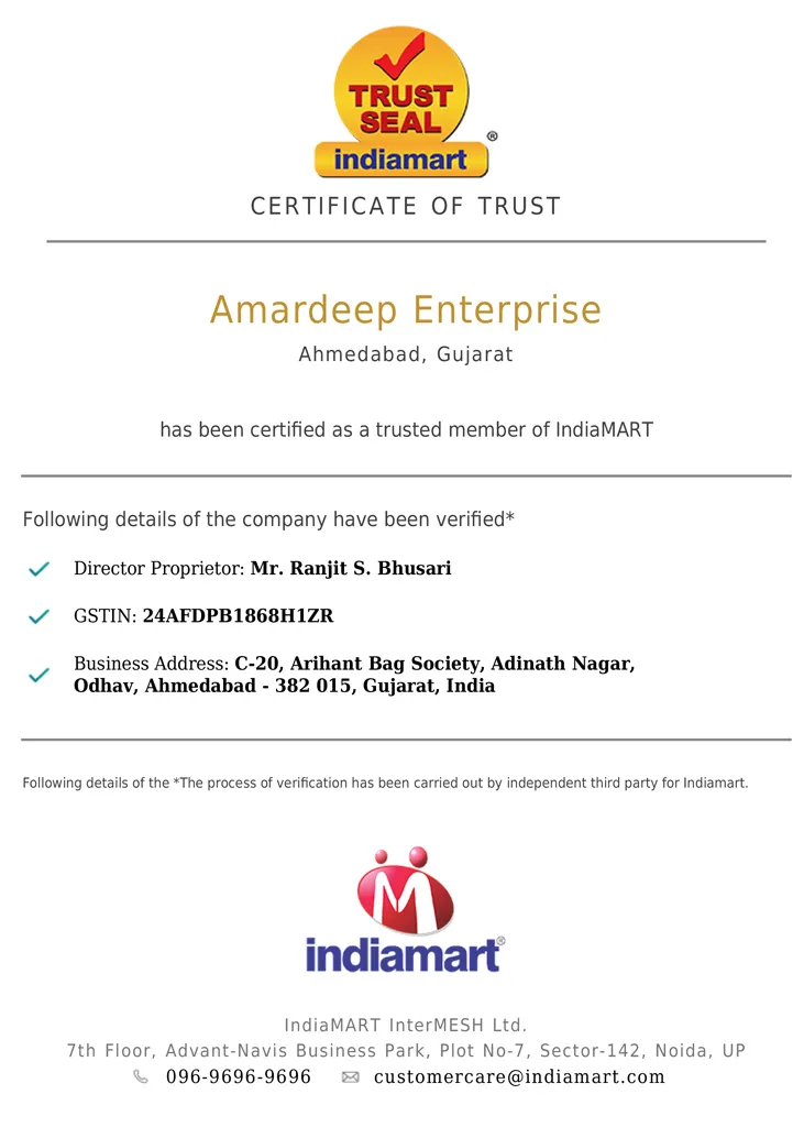 Amardeep Enterprise Certificate2